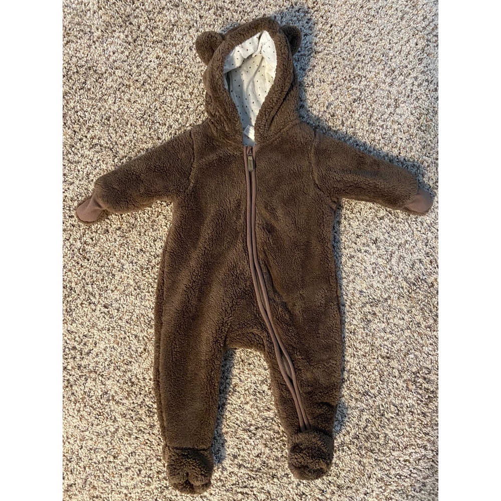 H&M baby bear shearling zip up l Size 2-4 months